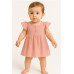 Kojenecké mušelínové šaty New Baby pink