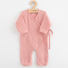 Kojenecký mušelínový overal New Baby pink