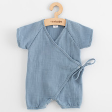 Kojenecký letní mušelínový overal New Baby blue