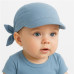 Dětský letní mušelínový šátek s kšiltem New Baby blue