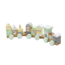 Dřevěný vláček s kostkami Baby Mix Baby Mix