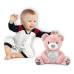 Plyšový usínáček medvídek s projektorem Milly Mally Bear pink