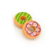 Dětská dřevěná hračka Viga sada 6 dřevěných donutů