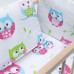 Dřevěná postýlka-kolébka pro panenky s povlečením Baby Mix owl Dřevěná postýlka-kolébka pro panenky s povlečením Baby Mix owl