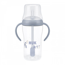 Kojenecká láhev NUK Perfect Match na učení s brčkem PENGUIN 260 ml