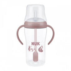 Kojenecká láhev NUK Perfect Match na učení s brčkem BEAR 260 ml