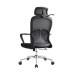 Kancelářská židle Baby Mix ergonomická s opěrkou hlavy a bederní oporou černá