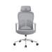 Kancelářská židle Baby Mix ergonomická s opěrkou hlavy a bederní oporou šedá