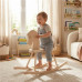 Dřevěný houpací koník pro děti Baby Mix přírodní