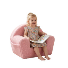 Dětské křeslo s boční kapsou New Baby Teddy pink