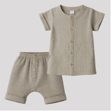 Kojenecká mušelínová košile s kraťasy New Baby linen