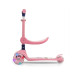 Tříkolová balanční koloběžka-scooter se sedátkem FUZZY Milly Mally pink