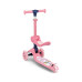 Tříkolová balanční koloběžka-scooter se sedátkem FUZZY Milly Mally pink