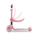Tříkolová balanční koloběžka-scooter se sedátkem FUZZY Milly Mally pink