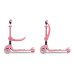 Tříkolová balanční koloběžka-scooter se sedátkem FUZZY Milly Mally pink