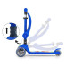 Tříkolová balanční koloběžka-scooter se sedátkem FUZZY Milly Mally blue
