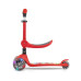 Tříkolová balanční koloběžka-scooter se sedátkem FUZZY Milly Mally red
