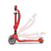 Tříkolová balanční koloběžka-scooter se sedátkem FUZZY Milly Mally red