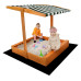 Stříška pro dětské dřevěné pískoviště Baby Mix 120x120 cm zeleno-bílá (poškozený obal)