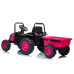Elektrický traktor s vlečkou Milly Mally Farmer růžový