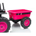 Elektrický traktor s vlečkou Milly Mally Farmer růžový