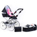 Dětský Retro kočárek pro panenky 2v1 New Baby Natálka bílo-černý (POŠKOZENÝ OBAL Dětský Retro kočárek pro panenky 2v1 New Baby Natálka bílo-černý (POŠKOZENÝ OBAL