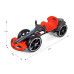 Elektrická motokára s dálkovým ovládáním a LED efekty GOKART BOLT Milly Mally red