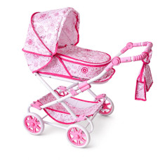 Dětský kočárek pro panenky 2v1 New Baby Monika Flowers