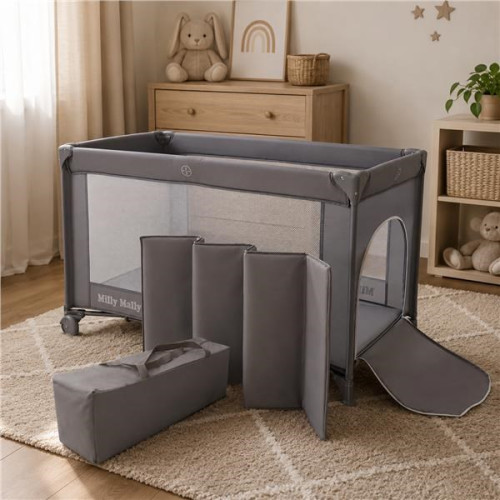 Dětská cestovní postýlka Milly Mally Mirage v přenosné tašce grey Dětská cestovní postýlka Milly Mally Mirage v přenosné tašce grey