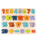 Dřevěné puzzle čísla Baby Mix Dřevěné puzzle čísla Baby Mix