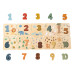 Dřevěné puzzle s čísly pro nejmenší Baby Mix Dřevěné puzzle s čísly pro nejmenší Baby Mix