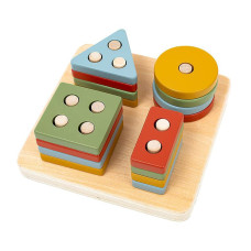 Dřevěná geometrická skládačka pro nejmenší Baby Mix
