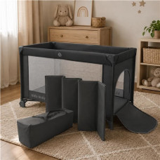 Dětská cestovní postýlka Milly Mally Mirage v přenosné tašce dark grey