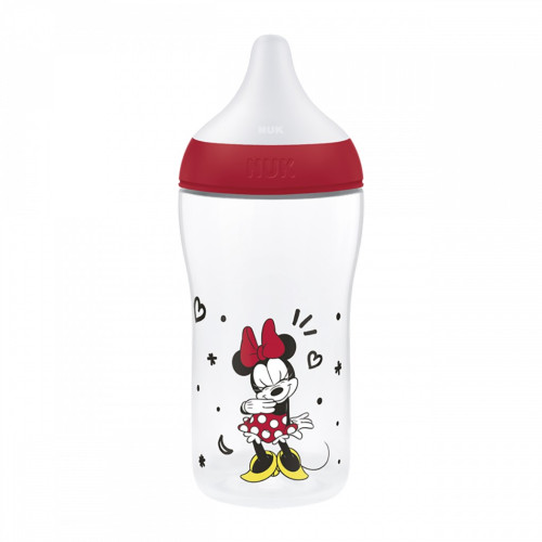 Kojenecká láhev NUK Perfect Match s kontrolou teploty Disney Minnie 260 ml red Kojenecká láhev NUK Perfect Match s kontrolou teploty Disney Minnie 260 ml red