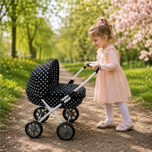 Dětský kočárek pro panenky New Baby Anička black Dětský kočárek pro panenky New Baby Anička black