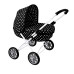 Dětský kočárek pro panenky New Baby Anička black Dětský kočárek pro panenky New Baby Anička black