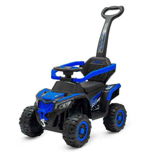 Dětské elektrické odrážedlo Baby Mix Ruggy s vodící tyčí modré (Poškozený obal) Dětské elektrické odrážedlo Baby Mix Ruggy s vodící tyčí modré (Poškozený obal)