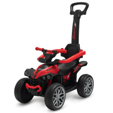 Dětské odrážedlo Baby Mix Mega Prime EVA s vodící tyčí červené (Poškozený obal)