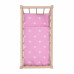 Dřevěná postýlka-kolébka pro panenky s povlečením Baby Mix stars pink