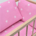 Dřevěná postýlka-kolébka pro panenky s povlečením Baby Mix stars pink