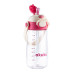 Školní láhev s brčkem Akuku 480 ml pink Školní láhev s brčkem Akuku 480 ml pink