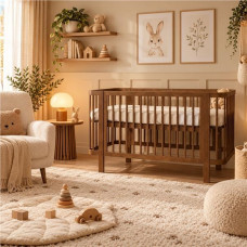 Dětská oválná postýlka Klára New Baby ořechová