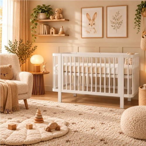Dětská oválná postýlka Klára New Baby bílá Dětská oválná postýlka Klára New Baby bílá
