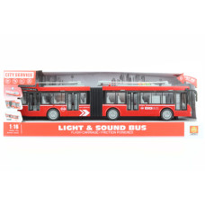 Trolejbus kloubový červený na baterie