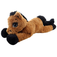 Plyš kůň 80cm hnědý