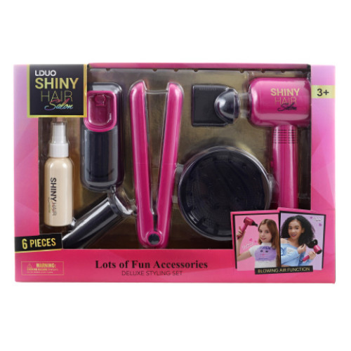 Sada fén + žehlička s doplňky na baterie Sada fén + žehlička s doplňky na baterie