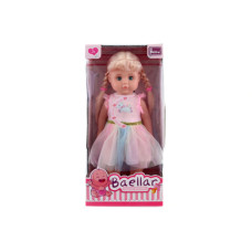 Panenka chodící v růžových šatičkách baterie 40 cm