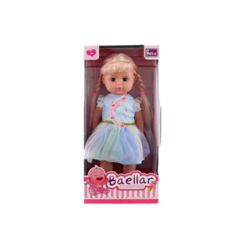 Panenka chodící v modrých šatičkách na baterie 40 cm Panenka chodící v modrých šatičkách na baterie 40 cm