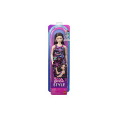 Barbie Fashionistas Modelka v šatech s barevnými hvězdami JJN64