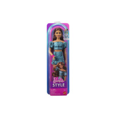 Barbie Fashionistas Modelka v topu a sukni s petrolejovým potisk